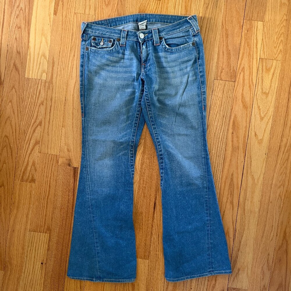True Religion Joey Low Rise Flare Style#10-503 Cut #600459 Size 32